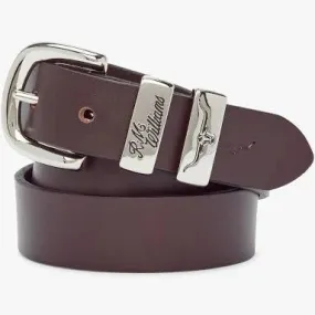 1 1/4" 3 Piece Solid Hide Belt - Chestnut