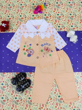 3Mth - 9Mth Butterfly Light Orange Baby Suit For Newborn NBS114