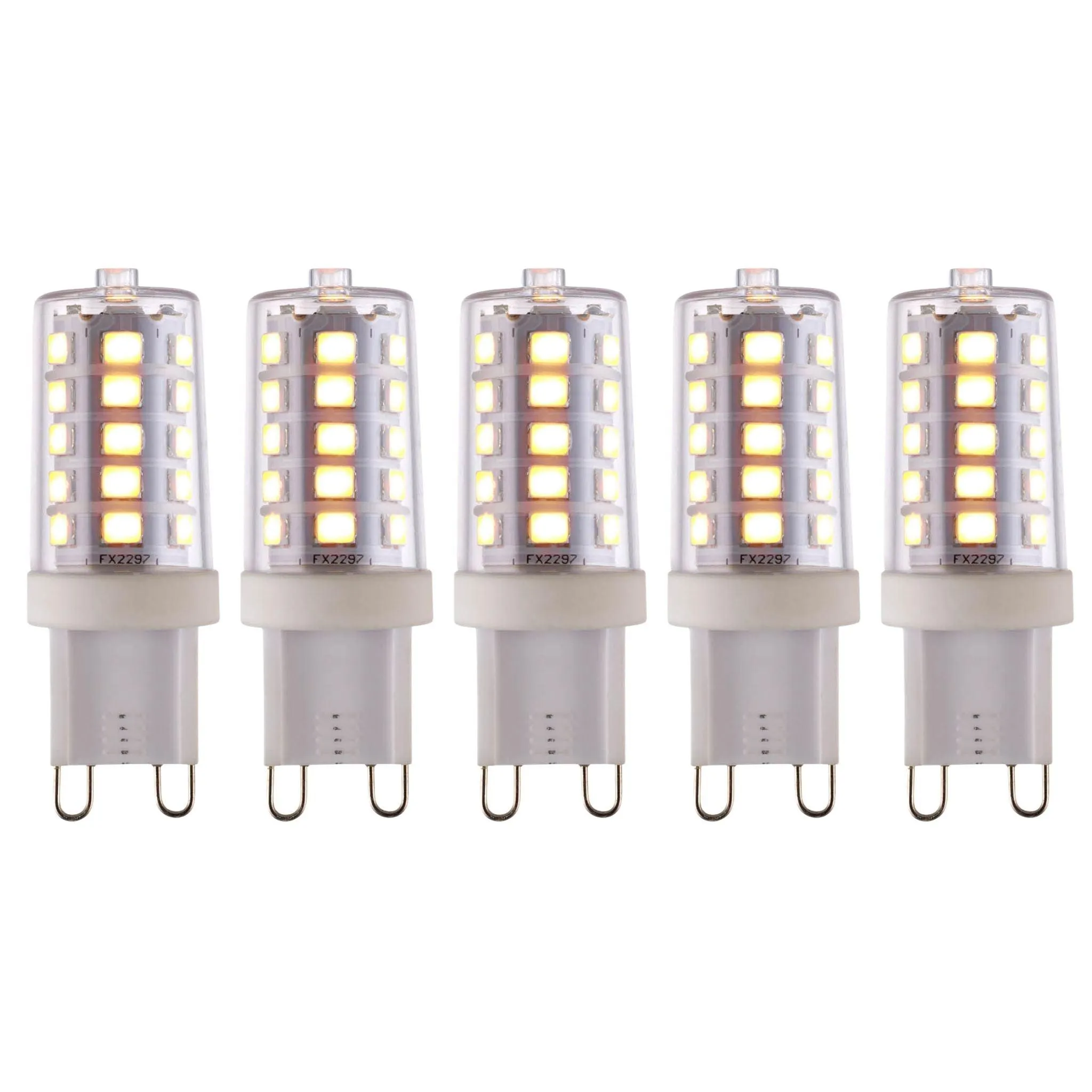 5 X G9 LED SMD Dimmable Light Bulb 3.7W Warm White