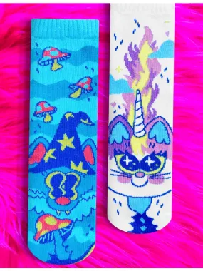 Abra and Catabra | Teen and Adult Socks | Mismatched Cute Crazy Fun Socks