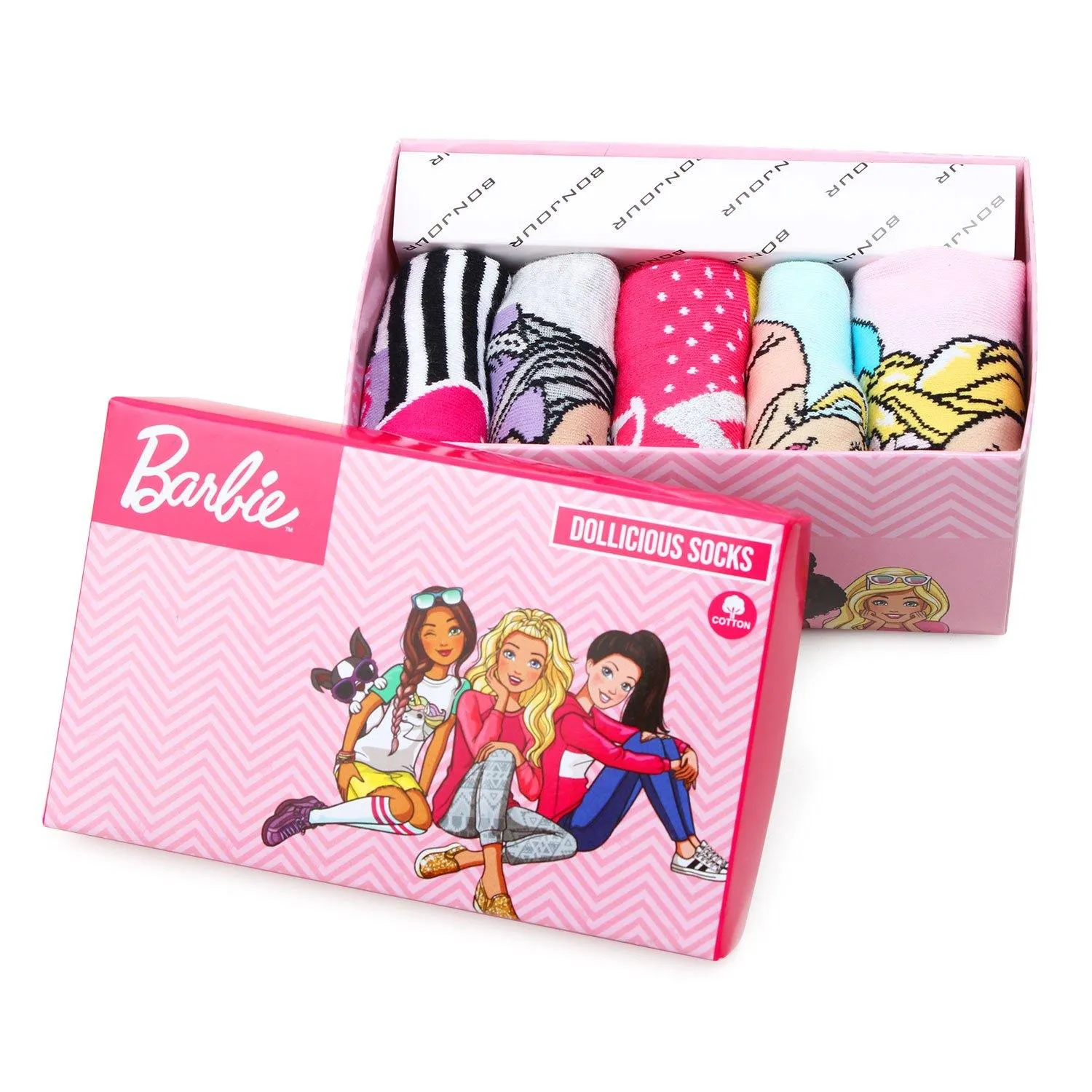 Barbie Socks For Girls -Pack Of 5