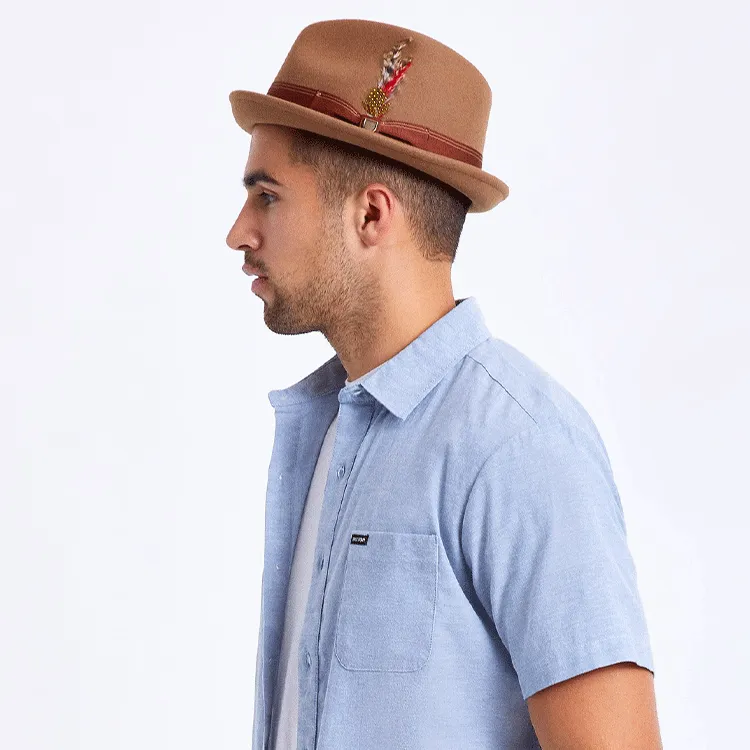 Brixton Gain Fedora - Washed Copper