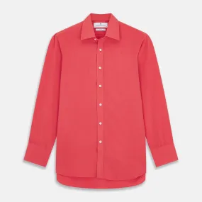 Coral Pink Silk Regular Fit Mayfair Shirt