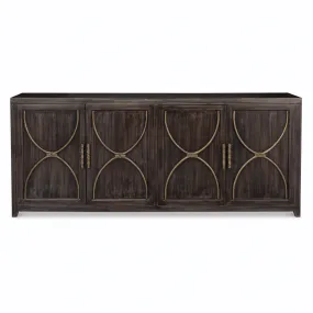 Dark Acacia Wood Credenza