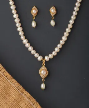 Elegant Real Pearl Necklace Set