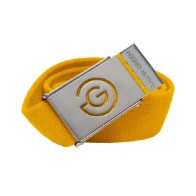 Galvin Green Mens Warren Elasticated Webbing Belt - LEMON/CHROME