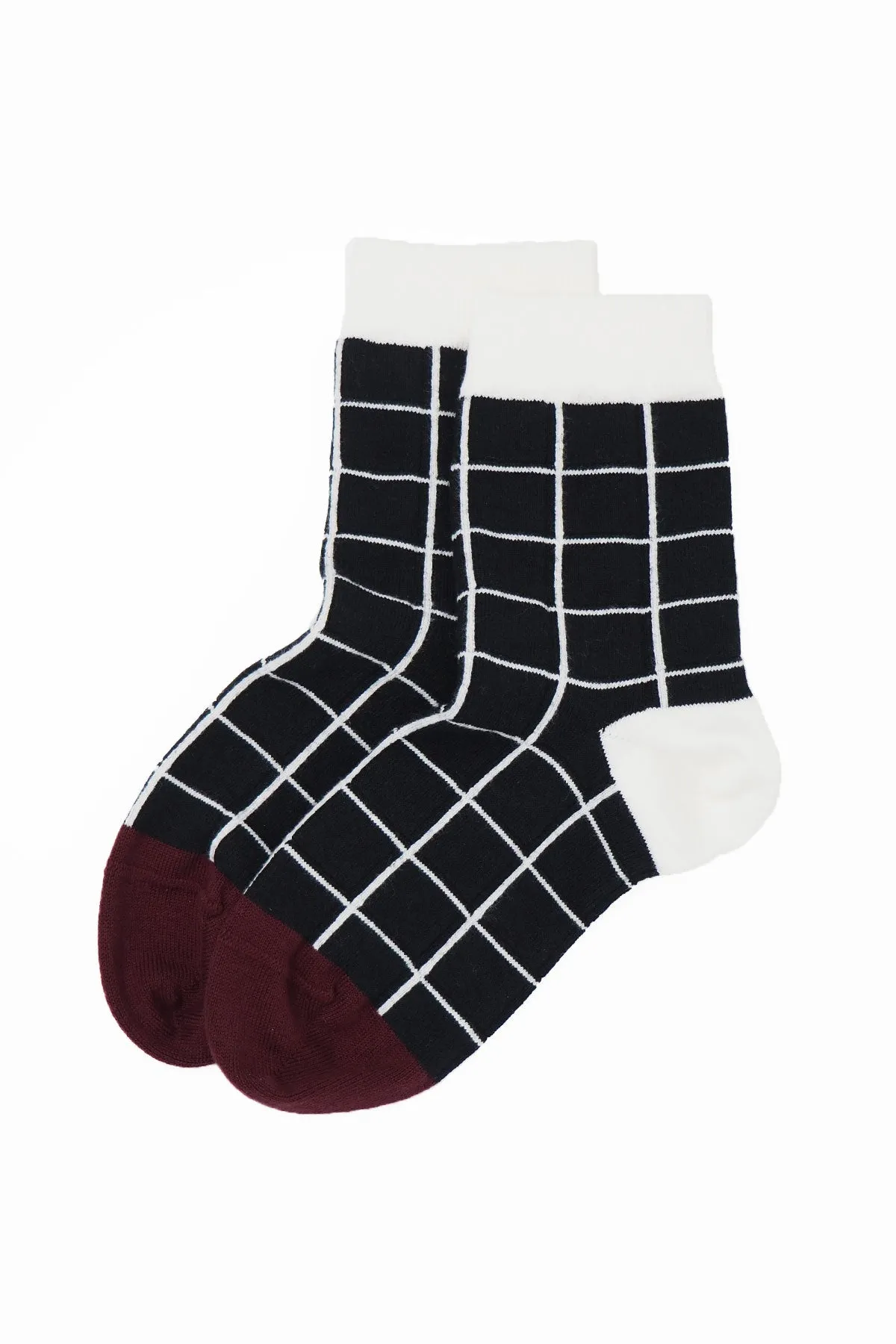 Grid Women's Socks - Black