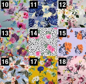 Half Metre Floral Scuba Fabric