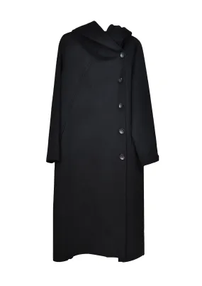 HOODED DBL FACE LONG COAT