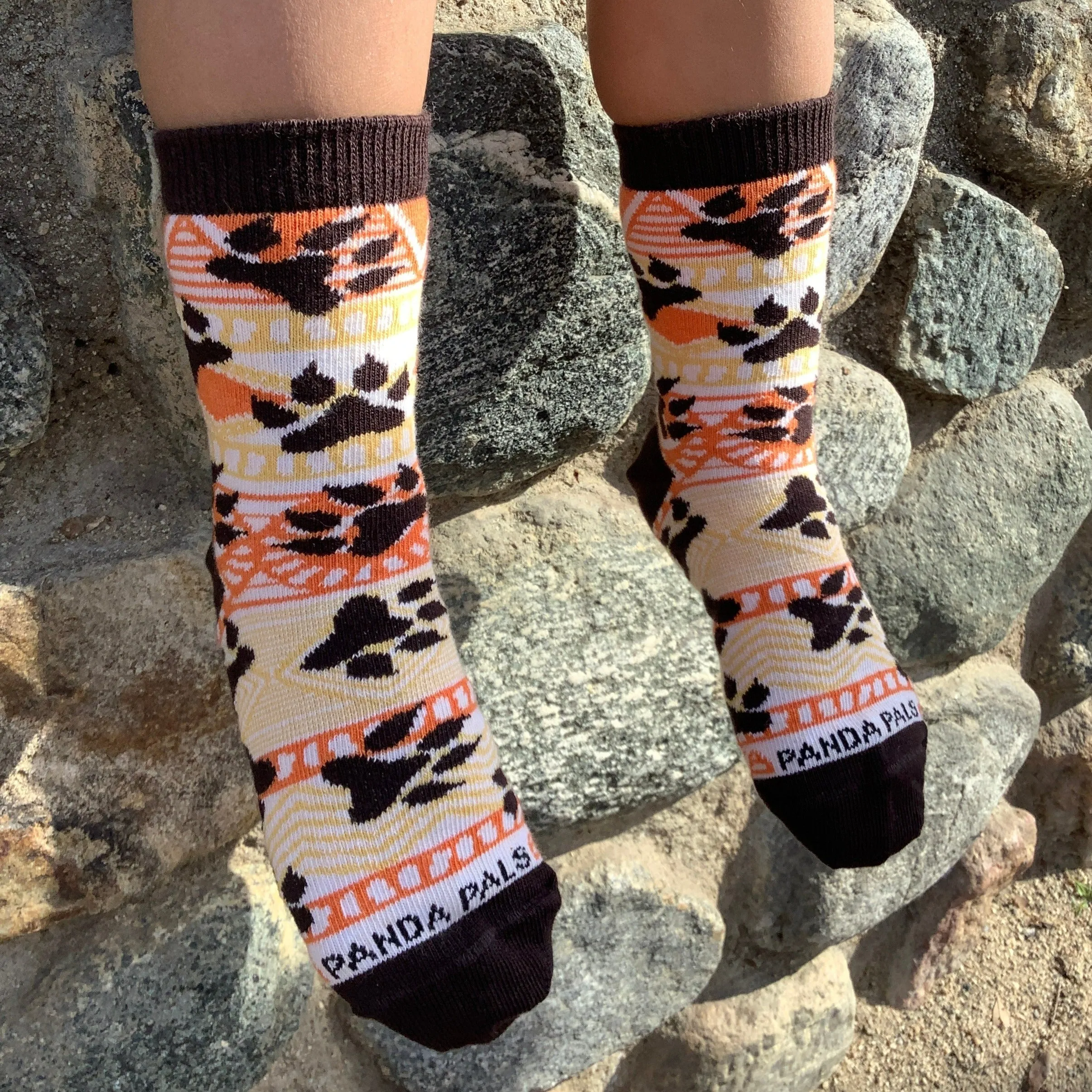 Lion Paws with Tribal Prints Sock (Ages 3-7) from the Sock Panda