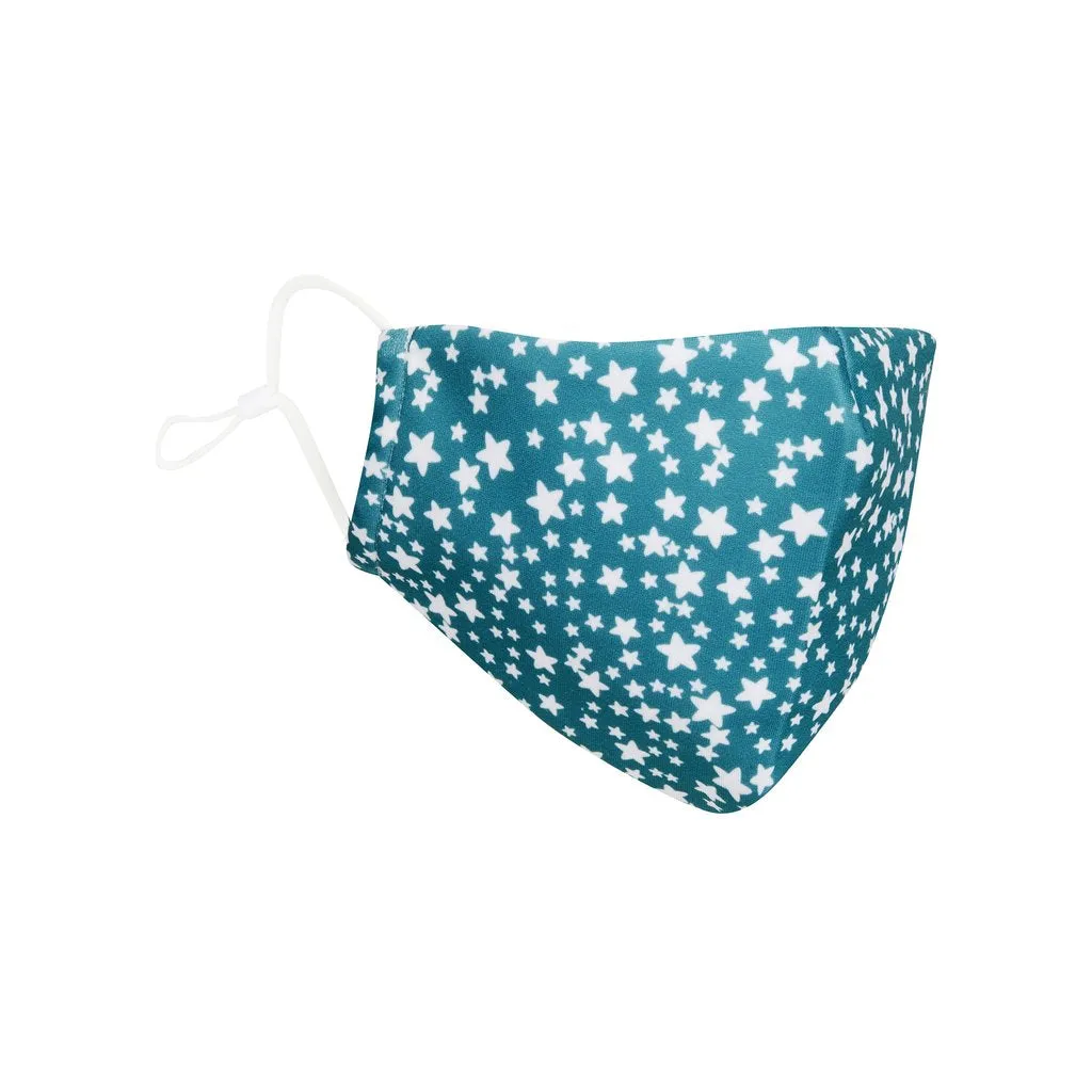 MIMI & LULA - Teal Star Print Face Mask - Adult