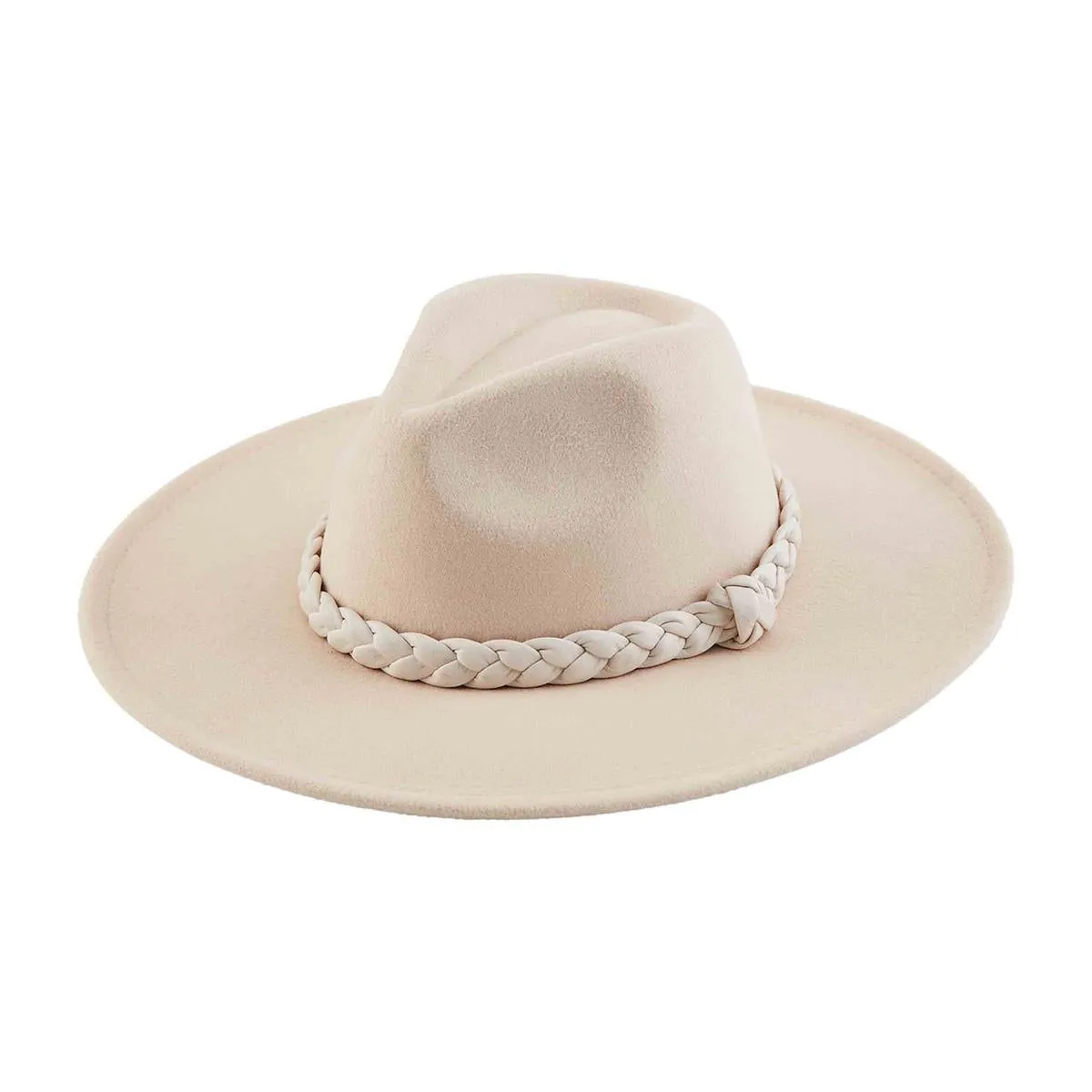 Mud Pie Fedora w/ Chunky Braided Band