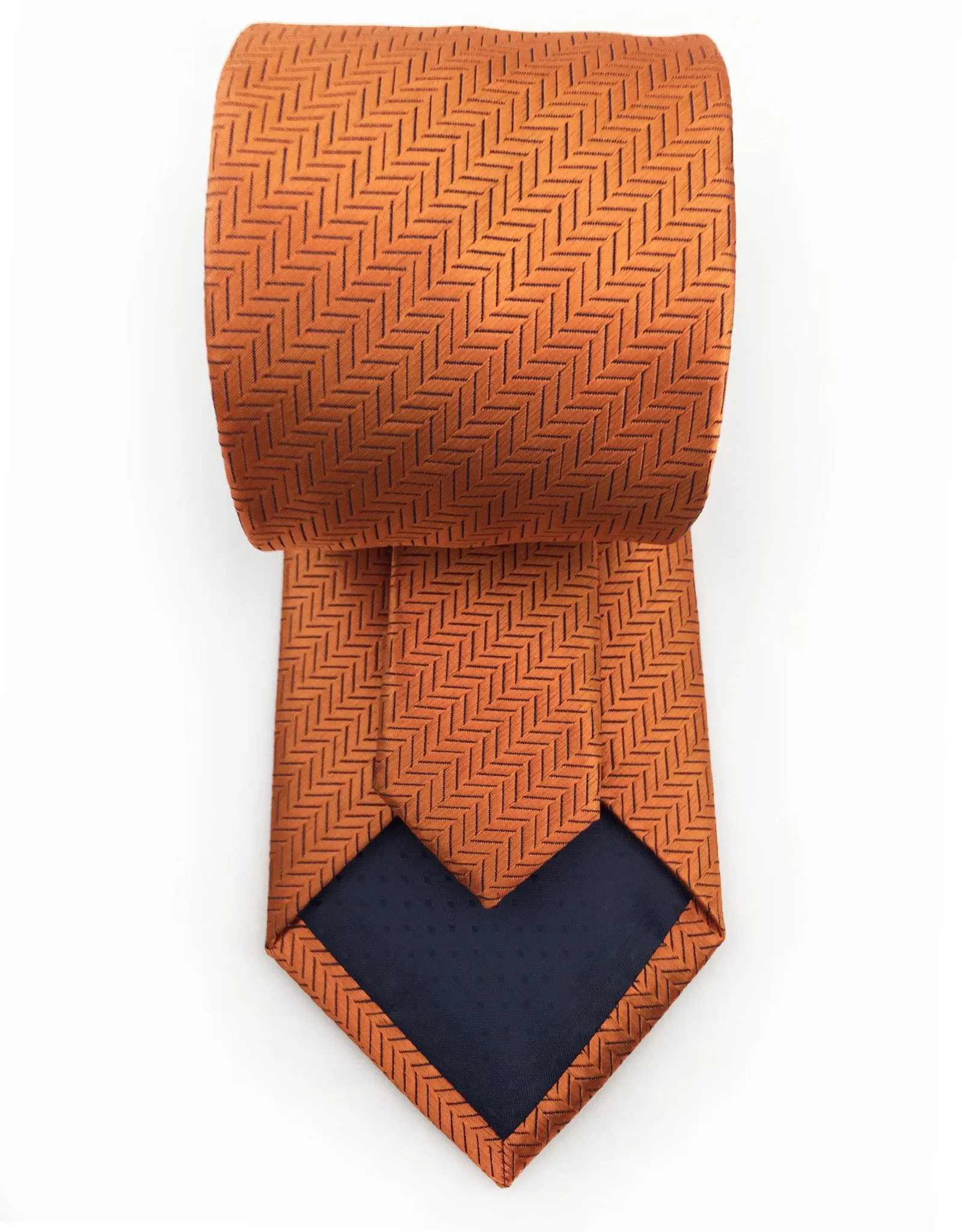 Orange Herringbone Men's Tie