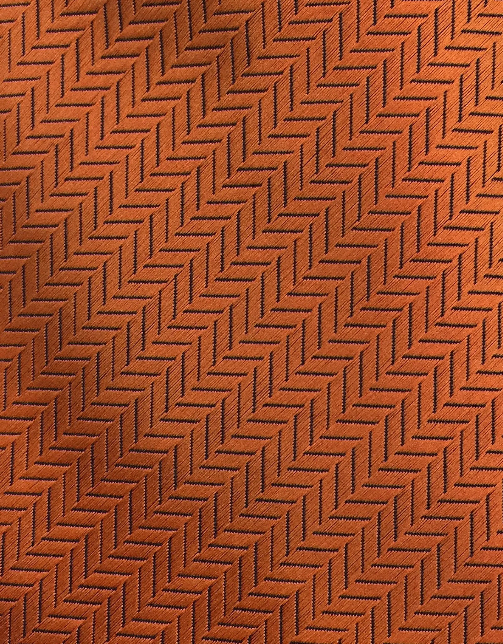 Orange Herringbone Men's Tie