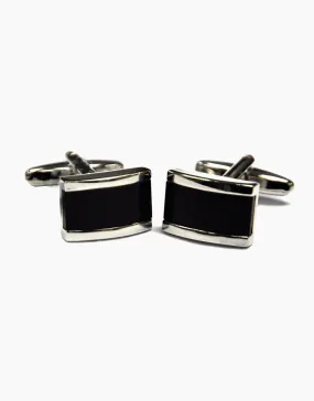 Retangle Black Cufflinks