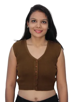 Romano nx Sleeveless Wool Warm Winter Saree Blouse for Women