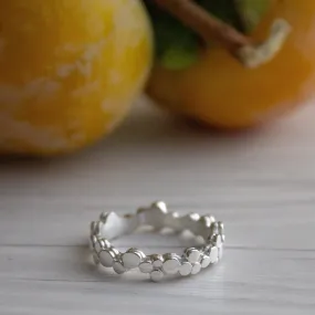 Silver Ring | Elegant Stepping stones ring